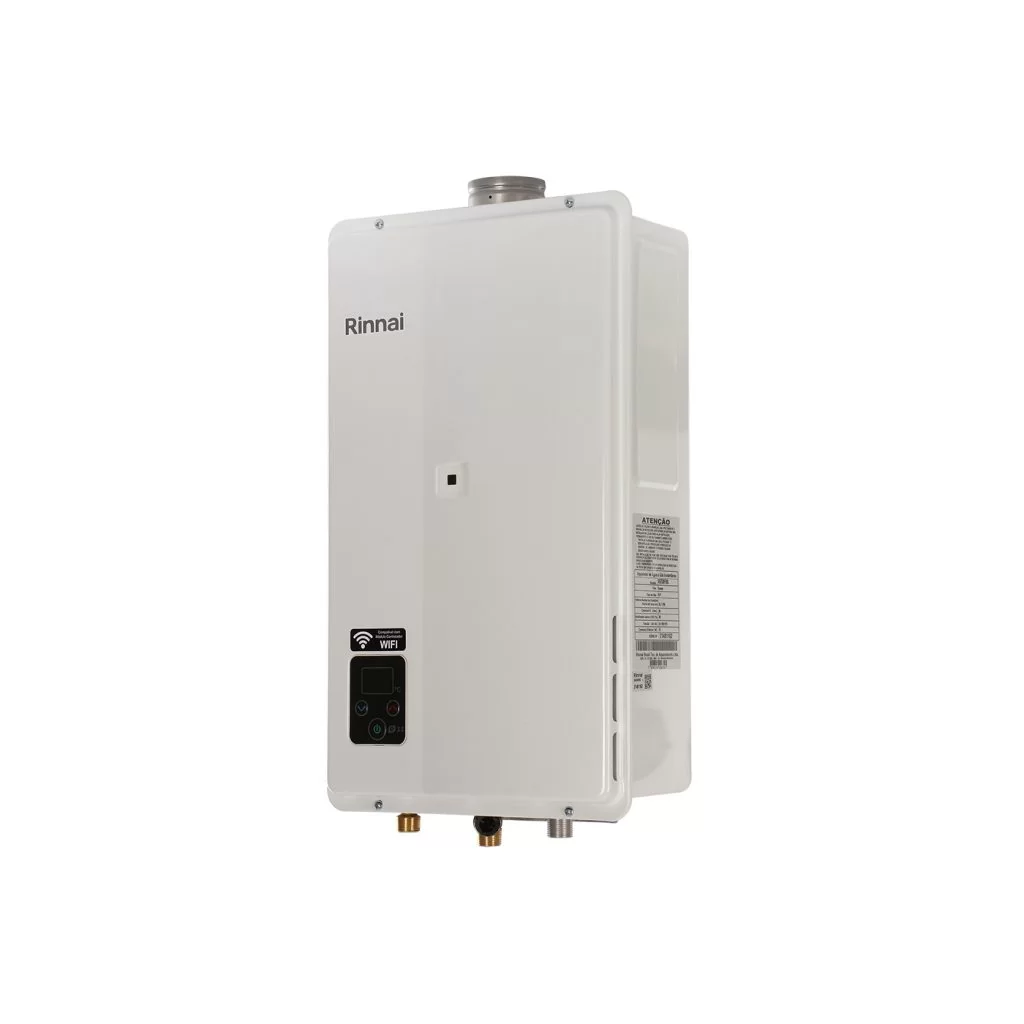 aquecedor de água para cozinha industrial modelo branco rinnai